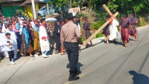 Polres Samosir Amankan Ibadah Jumat Agung