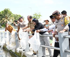 Bupati Samosir Tebar 290.000 Bibit Ikan Nila di Danau Toba