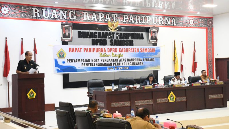 Wabup Samosir Sampaikan Nota Pengantar Ranperda Perlindungan Anak