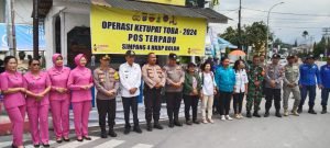 Bhayangkari Polres Samosir Bersama Forkopimda Pantau Pos Ops Toba 2024