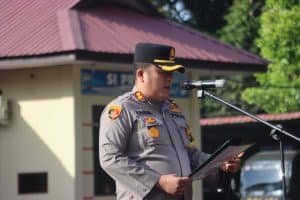 Polres Langkat Gelar Apel Siaga Jelang Penetapan Capres dan Cawapres