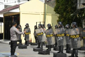 Polres Samosir Perketat Latihan Dalmas, Hadapi Pilkada 2024