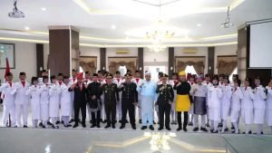 Kapolres Langkat Hadiri Upacara Peringatan Hari Lahir Pancasila di Ruang Pola Kantor Bupati Langkat