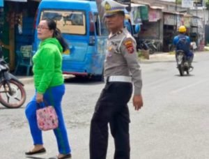 Satlantas Polres Batu Bara Giat Gatur Lalin Pagi Hari