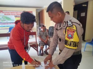 Polsek Simanindo Mediasi 2 Warga Desa Tomok Dugaaan Penganiayaan