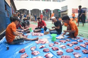 Rutan Labuhan Deli Gelar Shalat Idul Adha Qurban 2 Ekor Sapi dan 12 Ekor Kambing