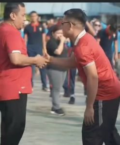 Kemenkumham Sumut dan Kanwil Kumham Sumut Senam Ceria Bersama