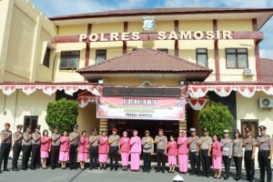 15 Personil Bintara Polres Samosir Naik Pangkat