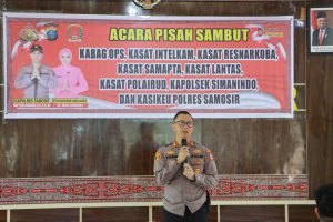 Sertijab Tujuh Perwira Baru di Polres Samosir