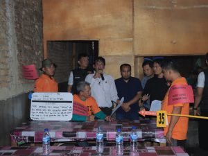Polda Sumut Gelar Rekonstruksi kebakaran Rumah Sempurna Pasaribu