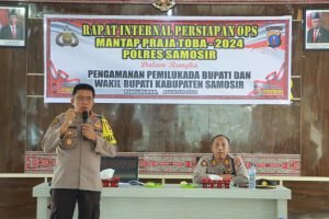 Polres Samosir Rapat Internal Hadapi Pemilukada