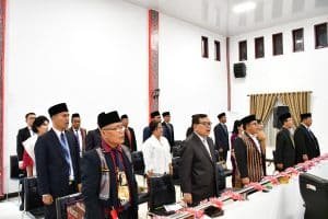 Sambut HUT RI, Bupati Samosir Bersama DPRD Dengarkan Pidato PRESIDEN RI