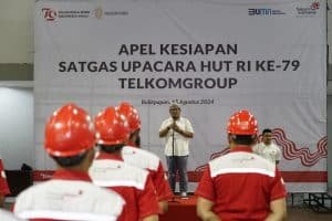 200 Personil TelkomGroup Sigap 24/7 Sebagai Pengawalan Upacara HUT ke-79 RI di IKN