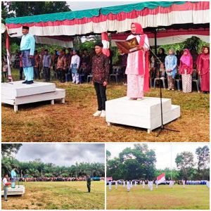Ibu Juriah Membacakan Teks Proklamasi pada Upacara HUT RI ke-79 di Langkat