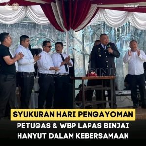 Lapas Kelas IIA Binjai Rayakan Hari Pengayoman Ke-79 dengan Syukuran dan Penyerahan Hadiah
