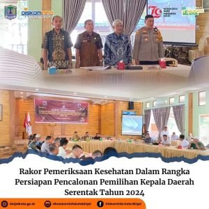 Rakor Pemeriksaan Kesehatan Dalam Rangka Persiapan Pencalonan Pemilihan Kepala Daerah Serentak Tahun 2024