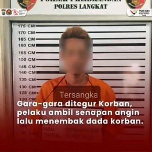 Gara-gara ditegur Korban, pelaku ambil senapan angin lalu menembak dada korban