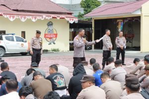 Polres Samosir Perketat Pelatihan Sispamkota untuk Pilkada Serentak 2024
