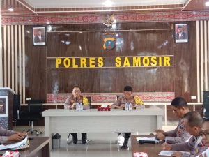Kapolres Samosir Tanggapi Perkembangan Situasi Kinerja Satuan Fungsi Jajaran Personil