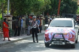 Polres Samosir Kawal Ketat Simpatisan Calon Kepala Daerah Freddy Situmorang dan Andreas Simbolon