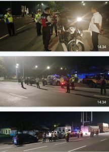 Cipta Keamanan, Polres Langkat Lakukan Patroli Blue Light