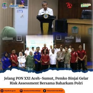Jelang PON XXI Aceh-Sumut, Pemko Binjai Gelar Risk Assessment Bersama Baharkam Polri