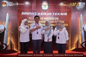 KPU Kota Binjai Gelar Rapat Kerja Teknis Evaluasi Keuangan Pilkada Serentak 2024