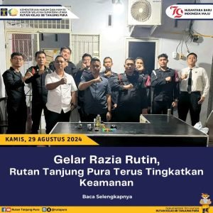 Gelar Razia Rutin, Rutan Tanjung Pura Terus Tingkatkan Keamanan