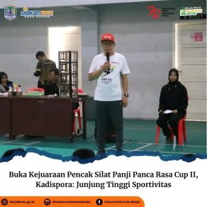 Buka Kejuaraan Pencak Silat Panji Panca Rasa Cup II, Kadispora: Junjung Tinggi Sportivitas