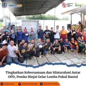 Tingkatkan Kebersamaan dan Silaturahmi Antar OPD, Pemko Binjai Gelar Lomba Pukul Bantal