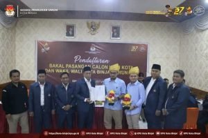 KPU Kota Binjai Terima Pendaftaran Pasangan Calon dr. Donal Anjar Simanjuntak dan Muhammad Andri Alfisah