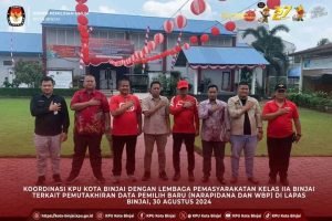KPU Kota Binjai Koordinasi Pelayanan Pemutakhiran Data Pemilih Baru di Lembaga Pemasyarakatan Kelas II