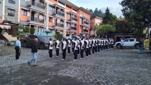 Satgas Hatra Toba Berikan Pengamanan dan Pengawalan Kirab Api PON XXI 2024