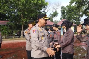 Kapolres Langkat Pimpin Apel Hari Jadi Polwan ke-76