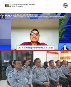 Lapas Narkotika Langkat Ikuti Diskusi Strategi dan Kebijakan Hukum dam HAM oleh Kanwil Kemenkumham Sumut