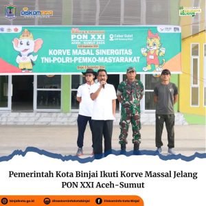 Pemerintah Kota Binjai Ikuti Korve Massal Jelang PON XXI Aceh-Sumut