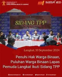 Penuhi Hak Warga Binaan, Puluhan Warga Binaan Lapas Pemuda Langkat Ikuti Sidang TPP