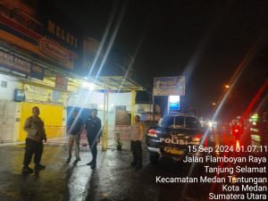 Kapolsek Medan Tuntungan Gelar Patroli Malam untuk Cegah Kerawanan Kamtibmas dan Aktivitas Geng Motor
