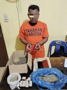 Polres Samosir Amankan BS Terduga Penjual Narkotika Jenis Ganja