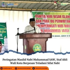 Peringatan Maulid Nabi Muhammad SAW, Staf Ahli Wali Kota Berpesan Teladani Sifat Nabi