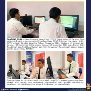Komitmen Berintegritas,CPNS Rutan Tanjung Pura Ikuti Latsar Metode Blended Learning 2024