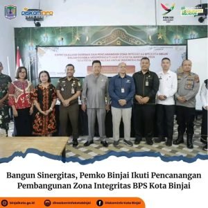 Bangun Sinergitas, Pemko Binjai Ikuti Pencanangan Pembangunan Zona Integritas BPS Kota Binjai