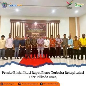 Pemko Binjai Ikuti Rapat Pleno Terbuka Rekapitulasi DPT Pilkada 2024