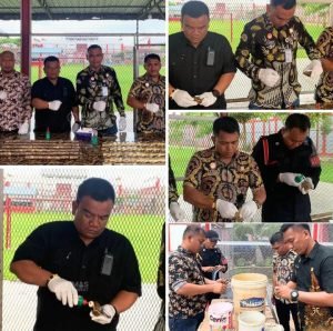Pengecekan, Perawatan dan Rolling Kunci Gembok Kamar Hunian, Lapas Narkotika Langkat Jaga Kondisi Lingkungan Tetap Aman