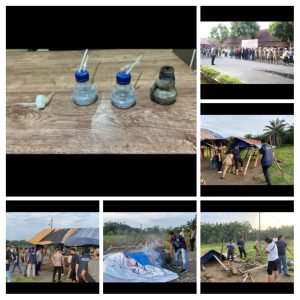 Tim Gabungan ratakan barak narkoba di kecamatan Binjai Selatan