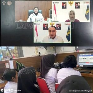 Lapas Binjai Ikuti Sosialisasi Survei Penilaian Integritas KPK Secara Virtual