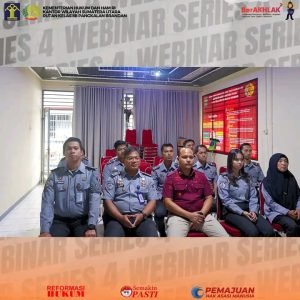 Rutan Kelas IIB Pangkalan Brandan Ikuti Webinar Series 4 “Jabatan Fungsional sebagai Investasi SDM bagi Organisasi Masa Depan”