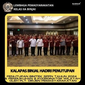Kepala Lapas Kelas IIA Binjai Hadiri Penutupan Bimbingan Teknis SPPN 2024