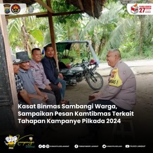 Kasat Binmas Polres Langkat Sambangi Warga, Sampaikan Pesan Kamtibmas Terkait Tahapan Kampanye Pilkada 2024