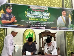 Perayaan Maulid Nabi Muhammad SAW 1446 H, Lapas Medan Gelar MoU dengan YPAI dan Undang Anak Yatim Piatu